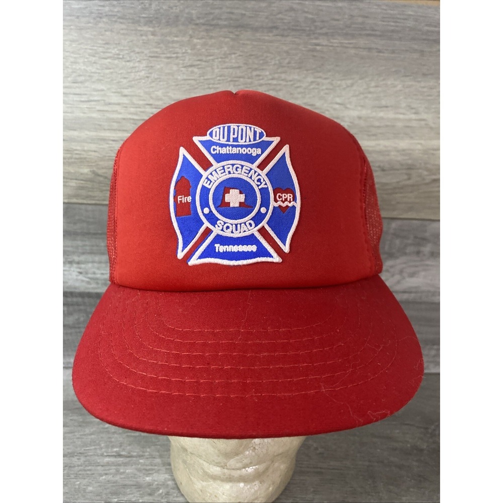 DuPont Emergency Squad SnapBack Hat‎ Cap Chattanooga Tennessee Mesh